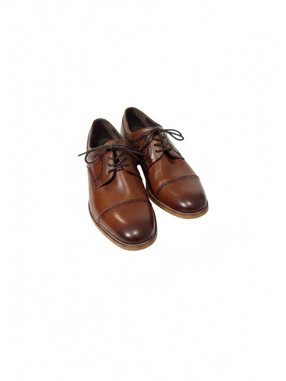 Stacy Adams Dickinson Cognac Oxford Dress Shoes 9.5